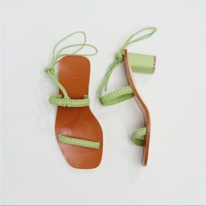 New LOQ Leona sandals in Pomelo green EUSize 38
